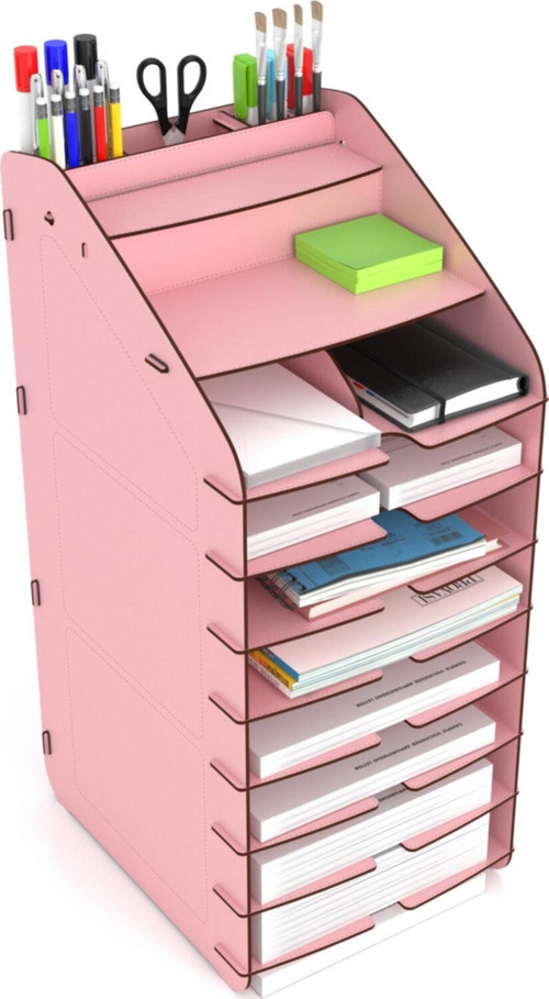 Design Otto Tower Masaüstü Organizer 10 Kat A4 Evrak Rafı 6 Renk