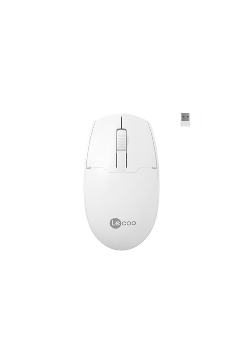 Ws204 Kablosuz 1200Dpı Optik Mouse Beyaz Usb Alıcılı Ergonomik Tak Çalıştır Sessiz
