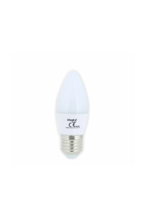 6W E27 Led Mum Avize Ampulu Gün Işığı 10Lu Paket - Led Ampul - E27 - Sarı Işık - 6 Watt - Beyaz