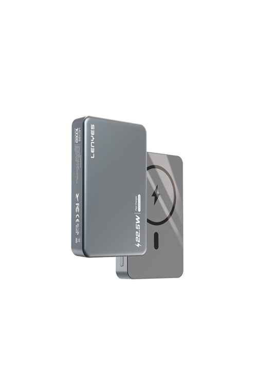 Pw119D Pd 20W Ultra İnce Hızlı Şarj Özellikli Wireless Powerbank 15W 10.000Mah Füme
