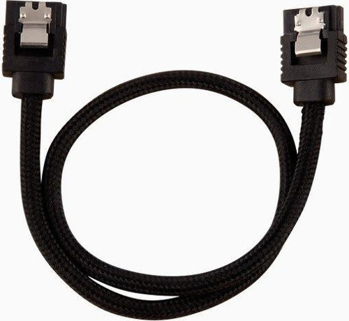 CORSAIR CC-8900248 Premium Sleeved SATA 6Gbps 30cm Cable — Black