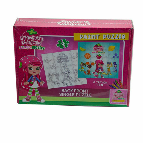 Kız Erkek Çocuk Oyuncak CK7880 Çilek Kız Boyamalı Puzzle -Utku Oyuncak Kız Erkek Çocuk Eğitici Eğitici O