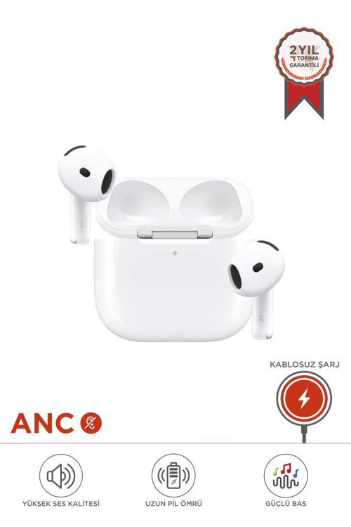 TRM-GO2 Beyaz Anc Özellikli-Kablosuz Şarjlı Earbuds Bluetooth Kulaklık