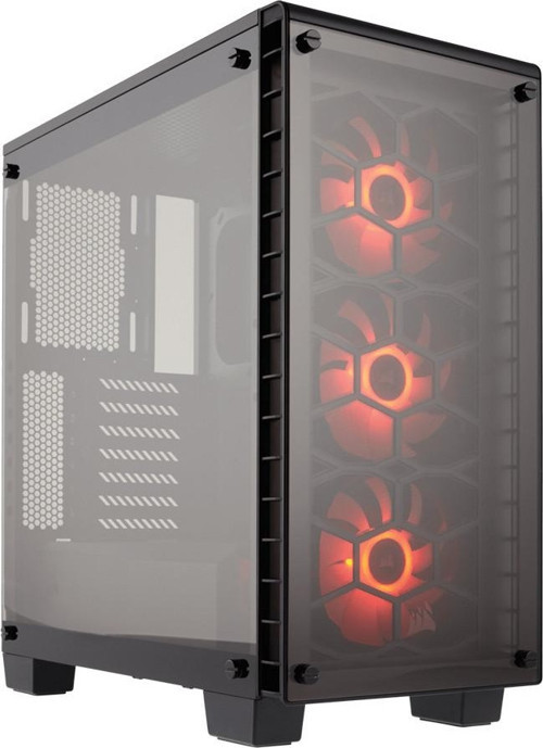 CORSAIR POWERSIZ Crystal 460X GAMING MID-TOWER KASA SİYAH KC-CC-9011101-WW