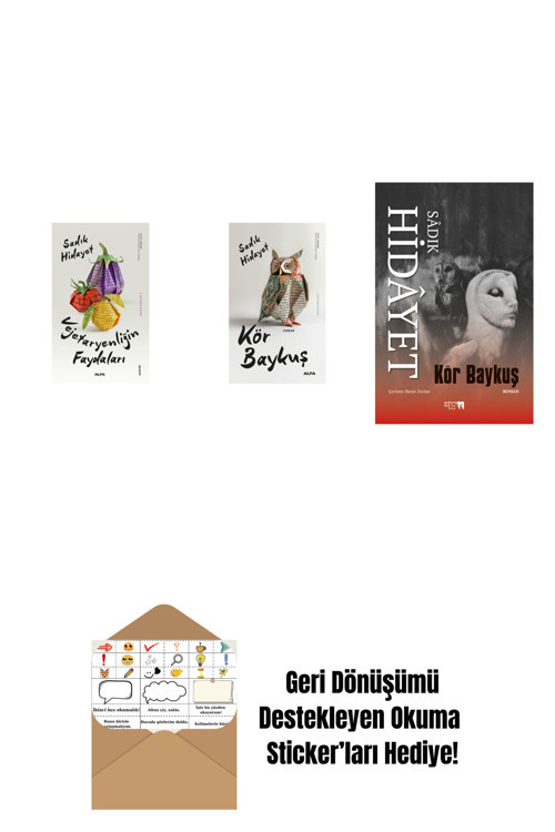 Alfa Yayıncılık Vejetaryenliğin Faydaları + Kör Baykuş + Kör Baykuş + Okuma Sticker'Ları
