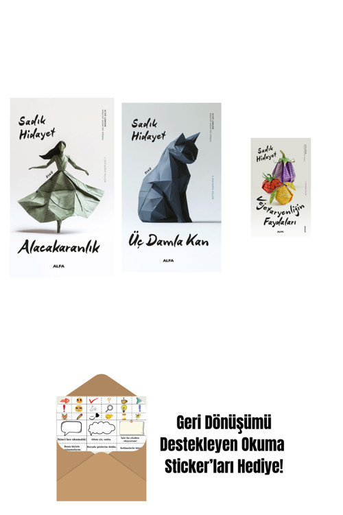 Alfa Yayıncılık Alacakaranlık + Üç Damla Kan + Vejetaryenliğin Faydaları + Okuma Sticker'Ları
