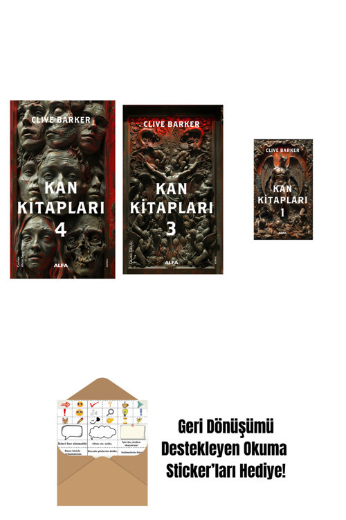 Alfa Yayıncılık Kan Kitapları 4 + Kan Kitapları 3 + Kan Kitapları 1 + Okuma Sticker'Ları