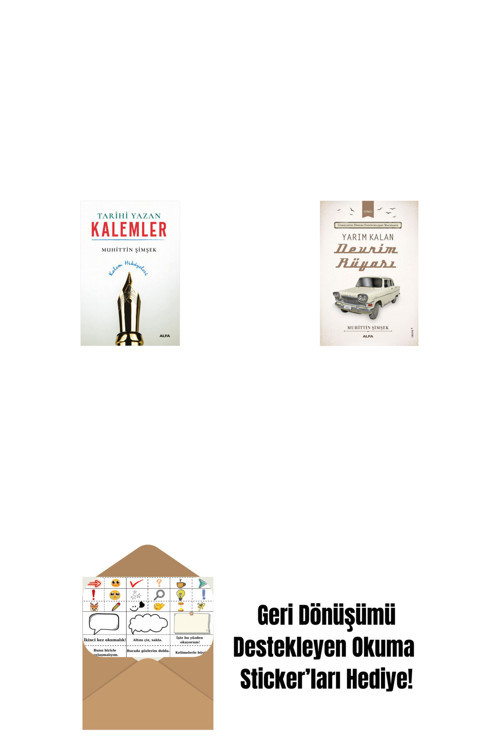 Alfa Yayıncılık Tarihi Yazan Kalemler + Yarım Kalan Devrim Rüyası + Okuma Sticker'Ları