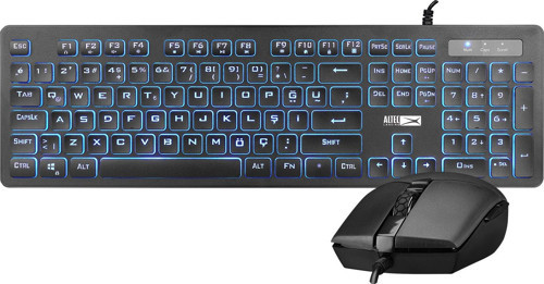 ALGC8264 Siyah 3 Renkli 6400DPI Mouse Multimedya Fonksiyonlu Gaming Klavye+Mouse Set