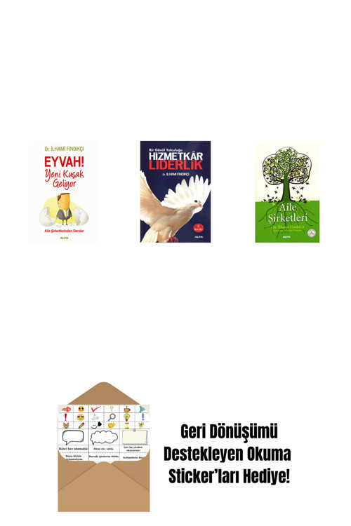 Alfa Yayıncılık Eyvah! Yeni Kuşak Geliyor + Hizmetkâr Liderlik + Aile Şirketleri + Okuma Sticker'Ları