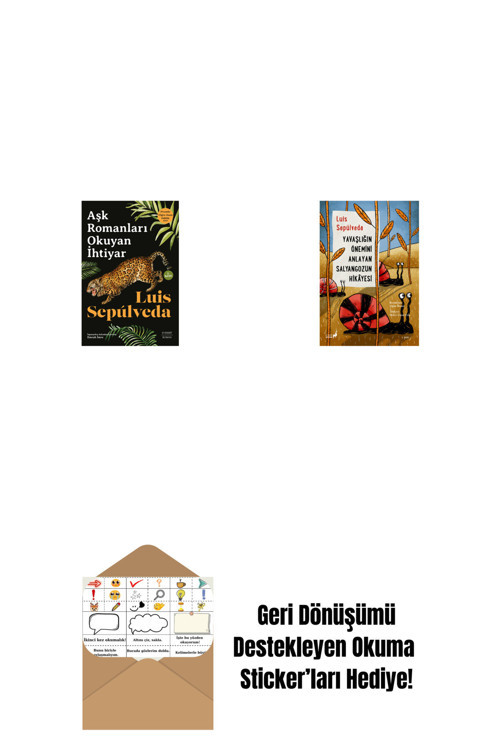Everest Yayınları Aşk Romanları Okuyan İhtiyar + Yavaşlığın Önemini Anlayan Salyangozun Hikayesi + Okuma Sticker'Ları