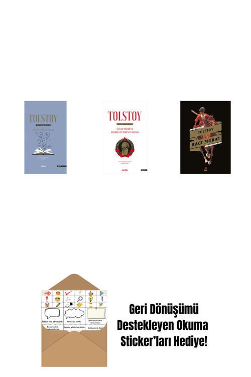 Alfa Yayıncılık Tolstoy Bütün Eserleri 17 (Ciltli) + Tolstoy Bütün Eserleri 15 + Hacı Murat + Okuma Sticker'Ları