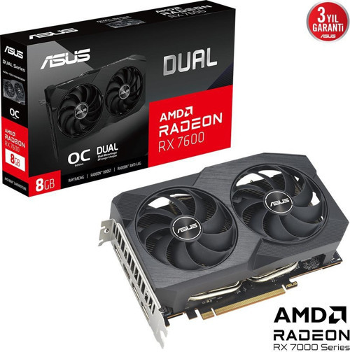 8GB DUAL RX7600-O8G-V2 GDDR6 128bit HDMI-DP PCIE 4.0