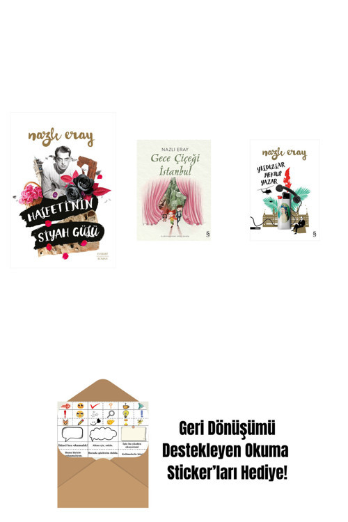 Everest Yayınları Halfeti’Nin Siyah Gülü + Gece Çiçeği İstanbul + Yıldızlar Mektup Yazar + Okuma Sticker'Ları