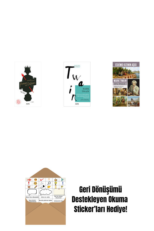 Alfa Yayıncılık Prens Ve Dilenci + Çifte Kavrulmuş Bir Dedektiflik Öyküsü + Eskimo Kızının Aşkı + Okuma Sticker'Ları