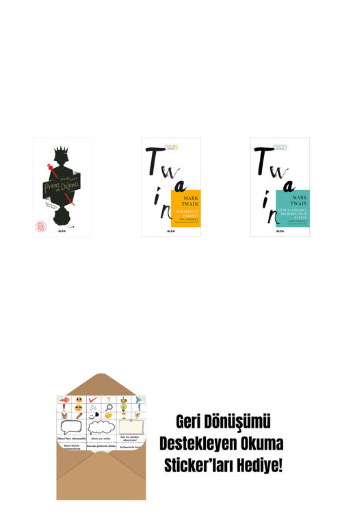 Alfa Yayıncılık Prens Ve Dilenci + Esrarengiz Yabancı + Çifte Kavrulmuş Bir Dedektiflik Öyküsü + Okuma Sticker'Ları