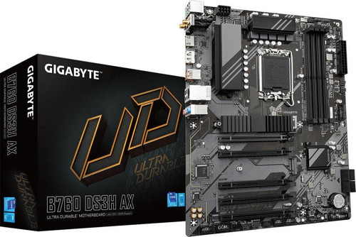 GIGABYTE B760 DS3H AX WIFI-6E DDR5 HDMI DP PCIe 16X v5.0 1700p ATX