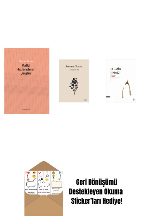 Everest Yayınları Kalbi Hızlandıran Şeyler + Geç’Mişim + Kemik İnadı + Okuma Sticker'Ları