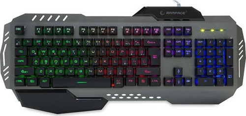 KB-R79 USB Q Trk RGB Led Aydınlatmalı Alüminyum Gövde Siyah Gaming Klavye