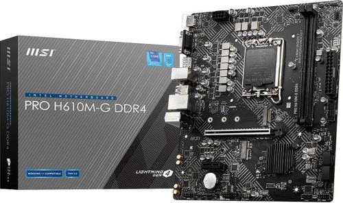 PRO H610M-G DDR4 HDMI-DP PCIE 16X v4.0 1700p mATX
