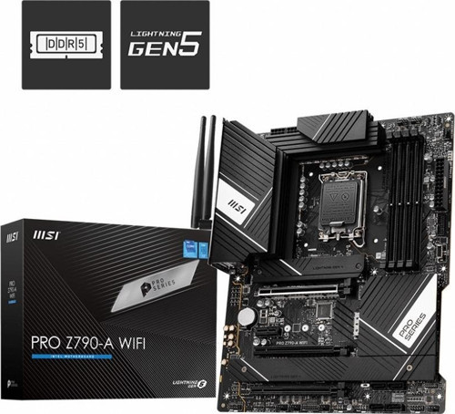 PRO Z790-A WIFI-6 DDR5 HDMI-DP PCIE 5.0 1700p ATX