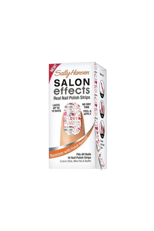 Salon Effects - Gerçek Ojeden Yapılan Desenli Tırnak Bantları - Love Always 4422-01