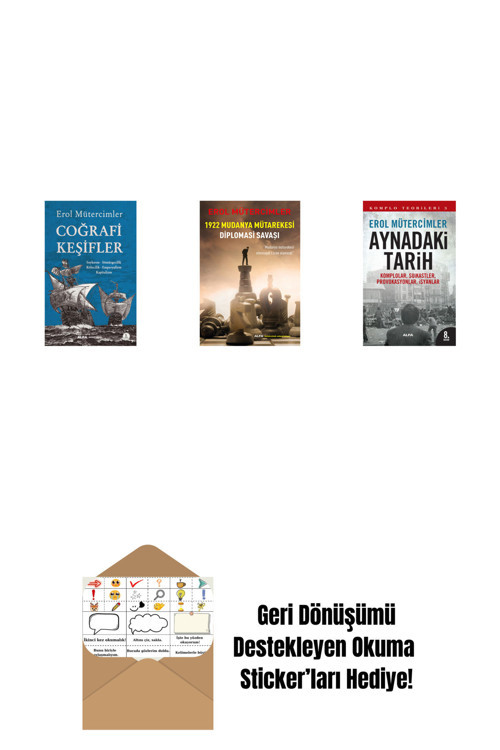 Alfa Yayıncılık Coğrafi Keşifler + 1922 Mudanya Mütarekesi Diplomasi Savaşı + Aynadaki Tarih + Okuma Sticker'Ları