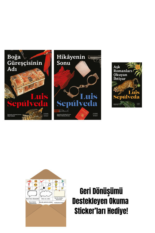 Everest Yayınları Boğa Güreşçisinin Adı + Hikâyenin Sonu + Aşk Romanları Okuyan İhtiyar + Okuma Sticker'Ları