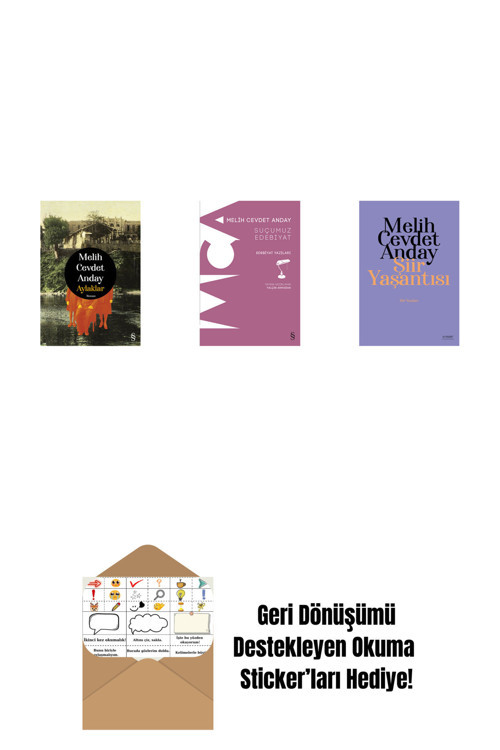 Everest Yayınları Aylaklar (Ciltli) + Suçumuz Edebiyat + Şiir Yaşantısı - Şiir Yazıları + Okuma Sticker'Ları