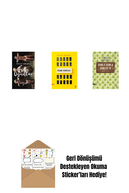 Everest Yayınları Toplu Oyunlar (Ciltli) + Düşme Korkusu + Damla Damla Günler 4 + Okuma Sticker'Ları
