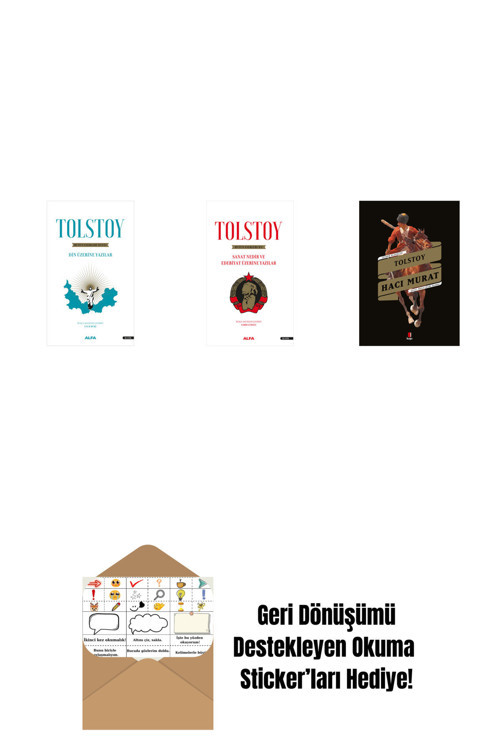 Alfa Yayıncılık Tolstoy Bütün Eserleri 18 + Tolstoy Bütün Eserleri 15 + Hacı Murat + Okuma Sticker'Ları
