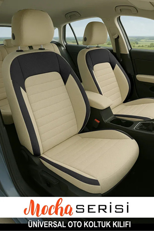 Toyota Highlander 3.3 V6 (212 Hp) Hybrid 4X4 Cvt 2012 Uyumlu Tay Tüyü Moca Oto Kılıfı Tam Set Bej