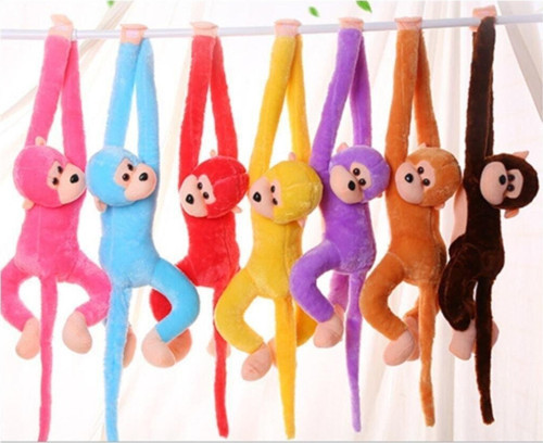 2 Adet Peluş Maymun 70 cm, Elleri yapışan Sevimli 2 ADET Farklı RENK