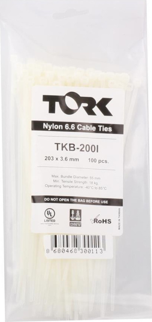 TRK-250-3,5mm Beyaz 100lü Kablo Bağı
