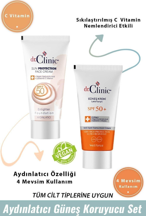 Aydınlatıcı Güneş Koruyucu Set