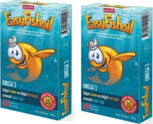 Easy Fishoil Balık Yağı Çiğnenebilir 30 Tablet X2 Adet