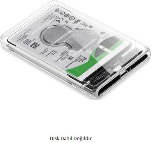 2.5" USB 3.0 CDG-HDC-30T Sata Harddisk Kutusu Şeffaf