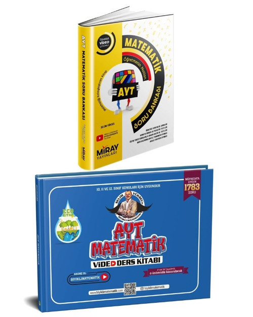 Eko 2 AYT Set Bıyıklı Matematik AYT Video Ders Notu Eko Kitap Ve Miray AYT Soru Bankası
