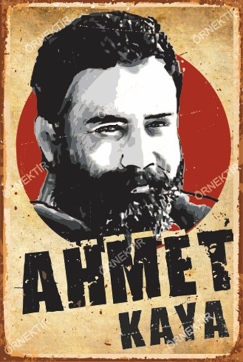 Ahmet Kaya Retro Tarz Ahşap Poster 20x30