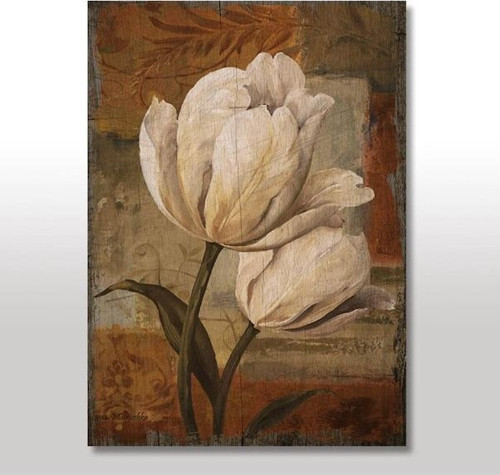 Beyaz Zambak Ahşap Poster 20x30