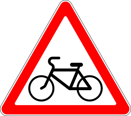 Bisiklet Yolu Trafik Yol İşareti Posteri 20x30
