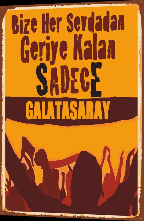 Bize Her Sevdadan Geriye Kalan Taraftar Retro Ahşap Poster 20x30