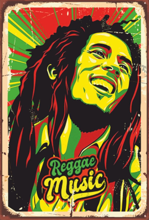 Bob Malrley Pop Art Retro Ahşap Poster 20x30