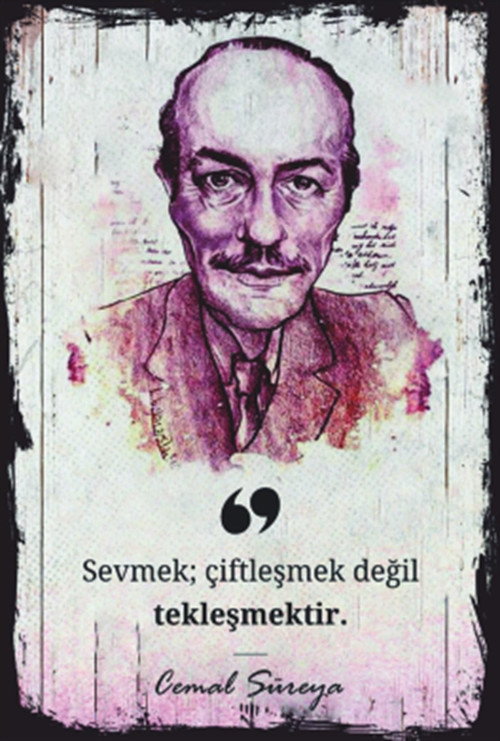 Cemal Süreya Sevmek Tekleşmektir Şiir Retro Ahşap Poster 20x30