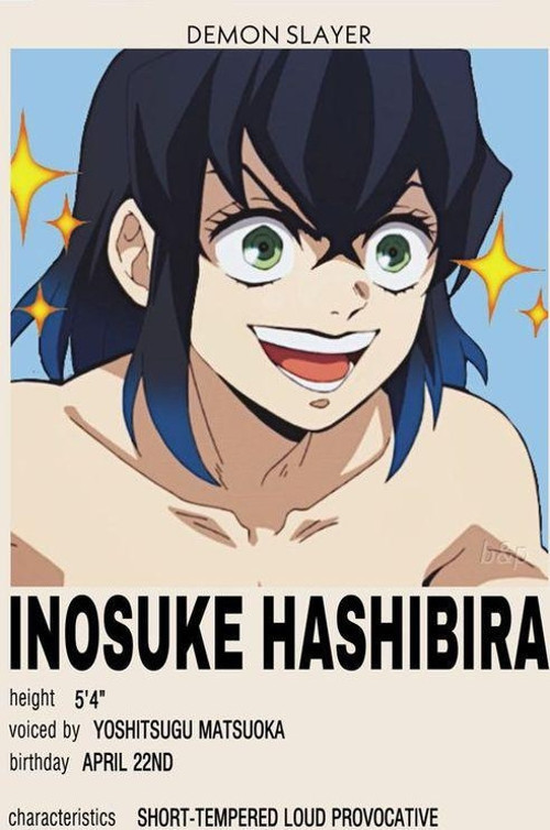Inosuke Hashıbıra Ahşap Poster 20x30