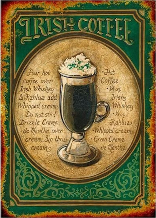 Irlanda Kahvesi Art Ahşap Poster 20x30