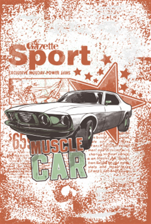 Klasik Spor Araba Retro Ahşap Poster 20x30