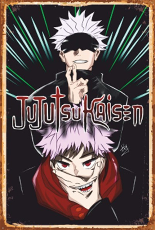 Jujutsu Kaisen Art Anime Retro Ahşap Poster 20x30