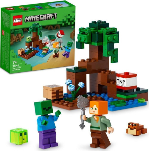 Minecraft Bataklık Macerası 21240 - 7 Yaş ve Üzeri Çocuklar İçin Oyuncak Yapım Seti(65 Parça)
