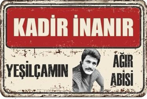 Kadir İnanır Retro Ahşap Poster 20x30